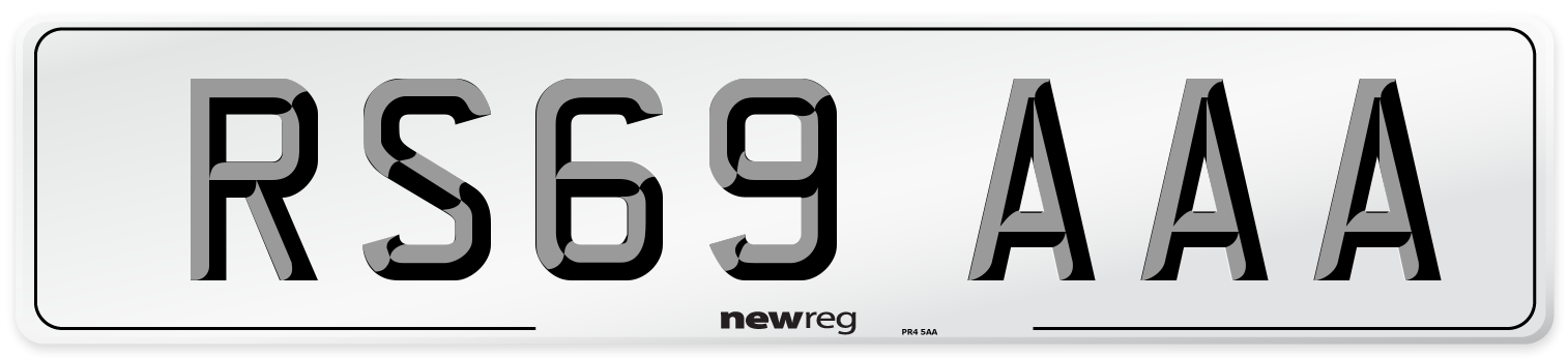 RS69 AAA Number Plate from New Reg
